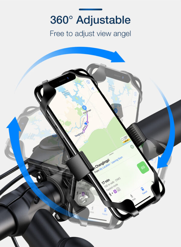 Floveme mobilhållare till Cykel Golfvagn Barnvagn - Roterbar - Svart - Image 4