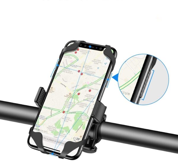 Floveme mobilhållare till Cykel Golfvagn Barnvagn - Roterbar - Svart - Image 6