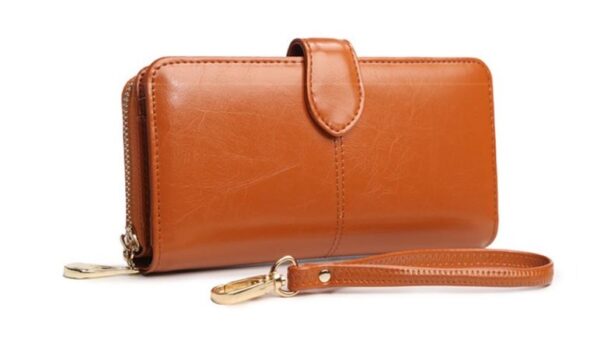 Zipper Clutch Multipurpose Plånbok - Brun