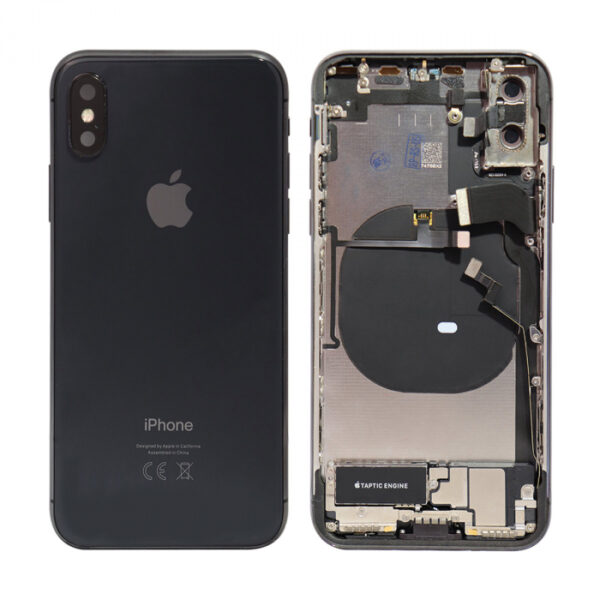 iPhone X Housing with small Parts Original Pulled Space Gray
