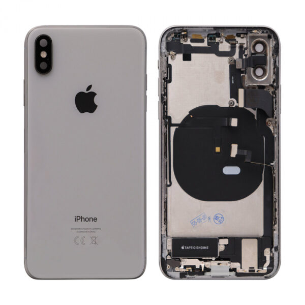 iPhone XS Housing with small Parts Original Pulled Silver