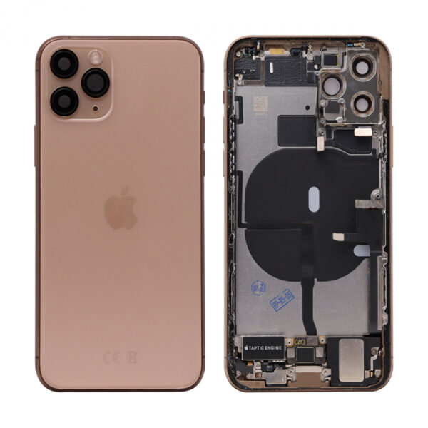 iPhone 11 Pro Housing with small Parts Original Pulled Gold