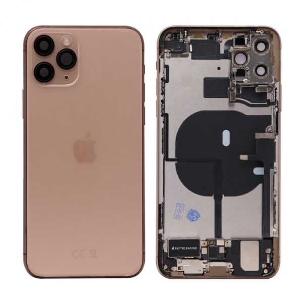iPhone 11 Pro Max Housing with small Parts Original Pulled Gold