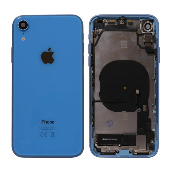 iPhone XR Housing with Small Parts Original Pulled Blue