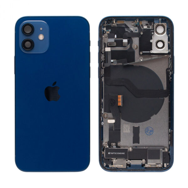 iPhone 12 Housing with Small Parts Original Pulled Blue