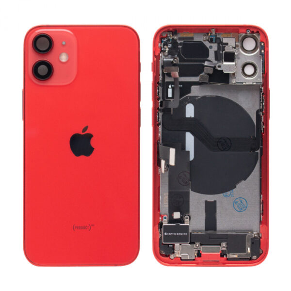 iPhone 12 Mini Housing with Small Parts Original Pulled Red