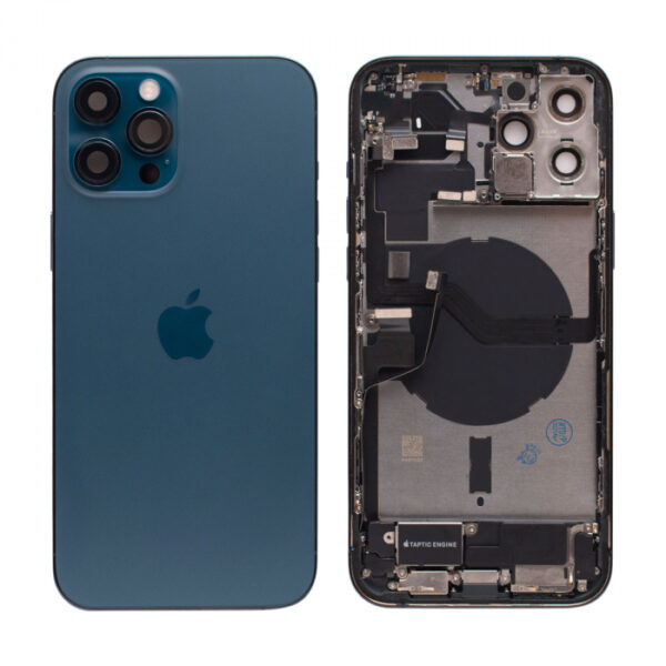 iPhone 12 Pro Max Housing with Small Parts Original Pulled Pacific Blue