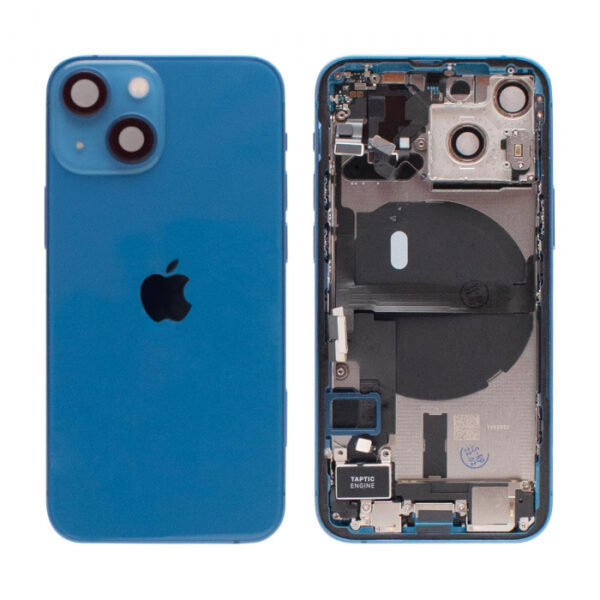 iPhone 13 Mini Housing with small parts Original Pulled Blue