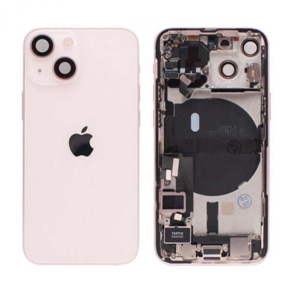 iPhone 13 Mini Housing with small parts Original Pulled Pink