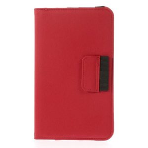 Denim Rotating Plånboksfodral till Samsung Galaxy Tab 4 7.0 (Röd)