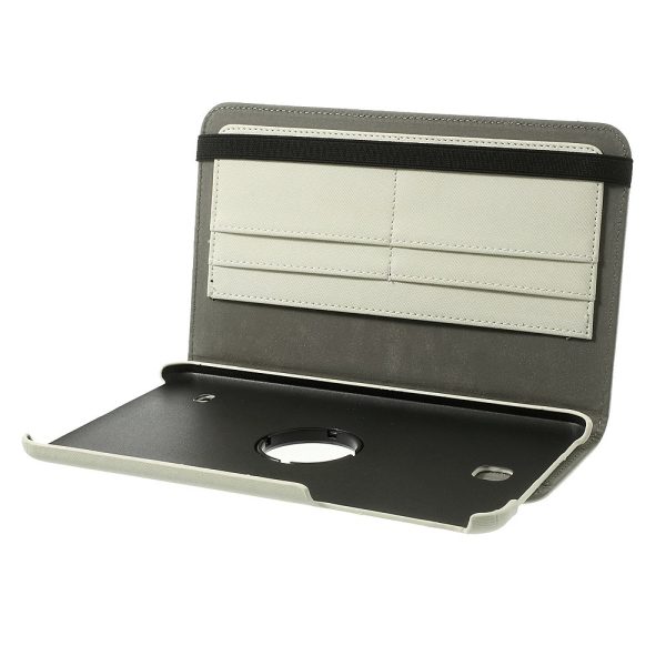 Denim Rotating Plånboksfodral till Samsung Galaxy Tab 4 8.0 (Vit) - Image 3