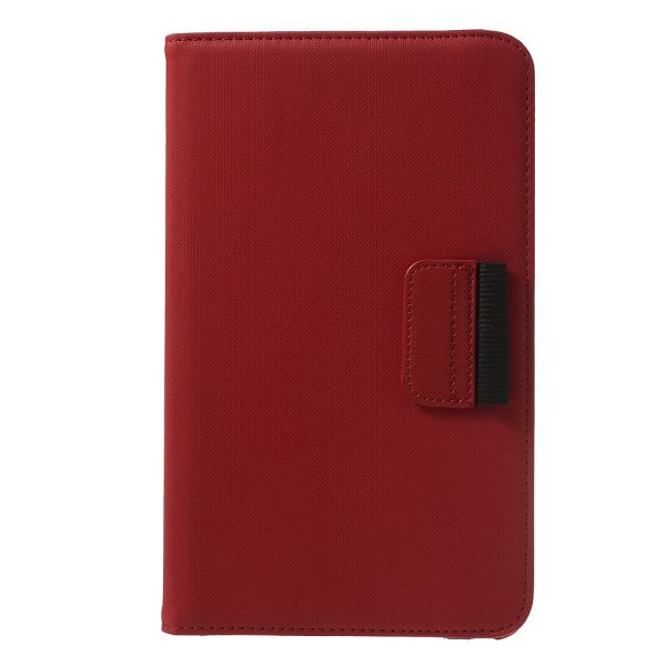 Denim Rotating Plånboksfodral till Samsung Galaxy Tab 4 8.0 (Röd)