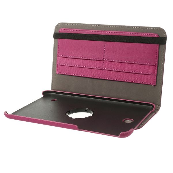 Denim Rotating Plånboksfodral till Samsung Galaxy Tab 4 8.0 (Magenta) - Image 3