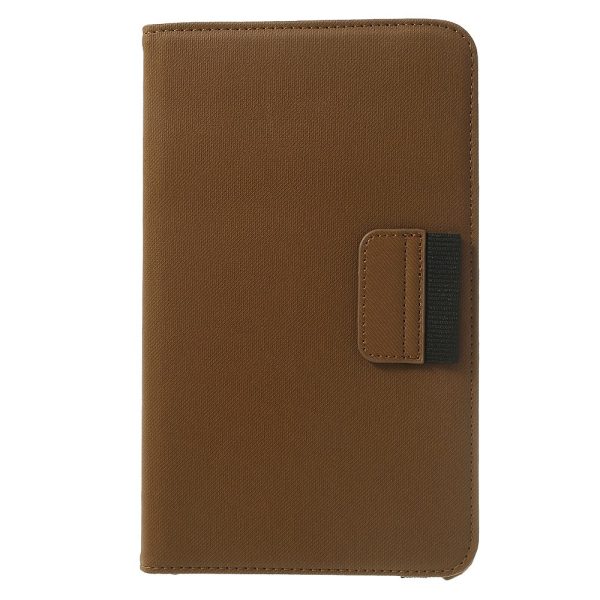 Denim Rotating Plånboksfodral till Samsung Galaxy Tab 4 8.0 (Brun)