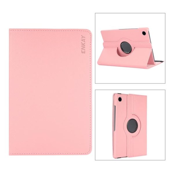 ENKAY HAT PRINCE Galaxy Tab A8 10.5 (2021) Fodral Rotating Kickstand  - Rosa