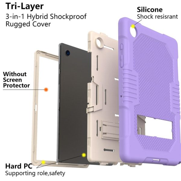 Galaxy Tab A8 10.5 (2021) Skal Robot B2 Kickstand - Lila - Image 2