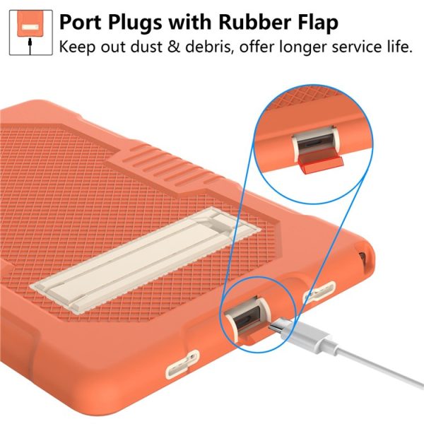 Galaxy Tab A8 10.5 (2021) Skal Robot B2 Kickstand - Orange - Image 3