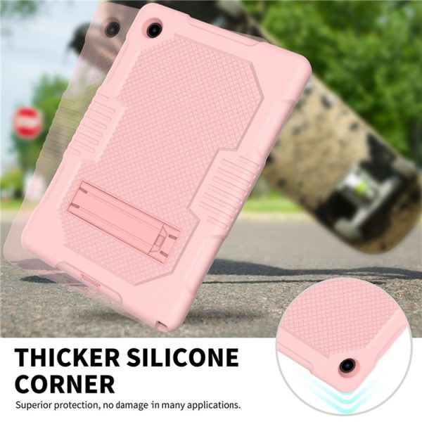 Galaxy Tab A8 10.5 (2021) Skal Robot B2 Kickstand - Rosa Guld - Image 4