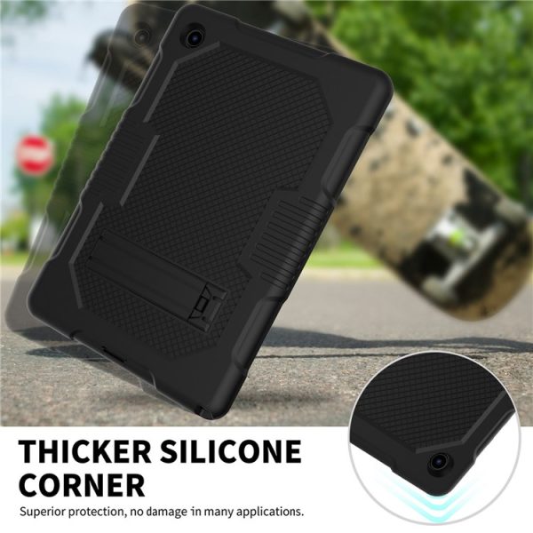 Galaxy Tab A8 10.5 (2021) Skal Robot B2 Kickstand - Svart - Image 4