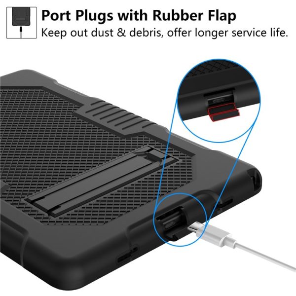 Galaxy Tab A8 10.5 (2021) Skal Robot B2 Kickstand - Svart - Image 3
