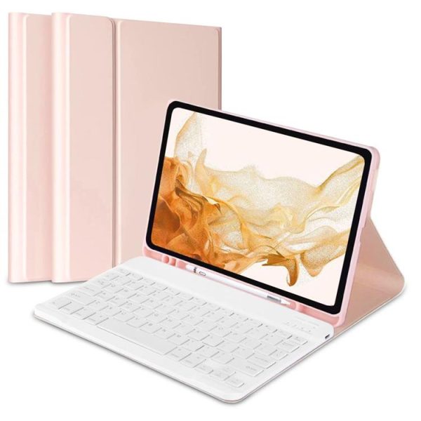 Galaxy Tab A8 10.5 Fodral och Tangentbord - Rosa