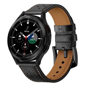 Läder Armband Galaxy Watch 4/5/5 Pro (40/42/44/45/46mm) - Svart