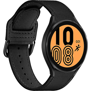 Puro Classic Läder Band Galaxy Watch 4/4 Classic - Svart