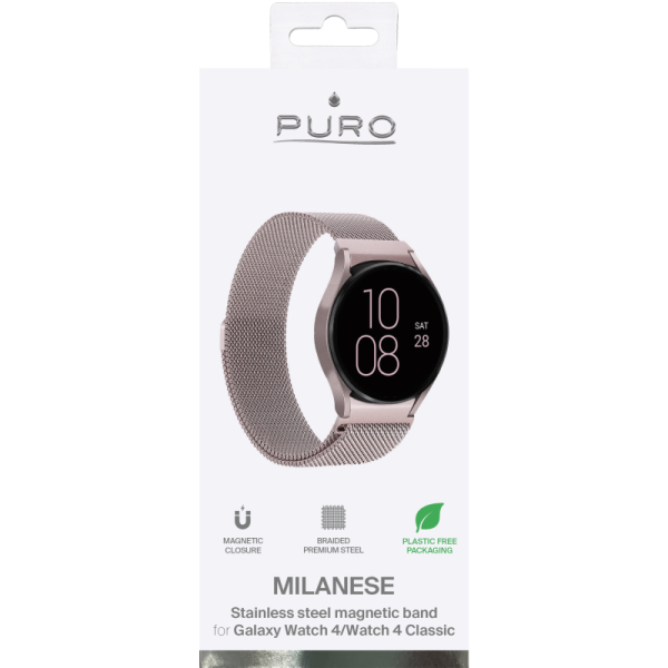 Puro Stainless Steel Band Galaxy Watch 4/4 Classic- Rosa - Image 4