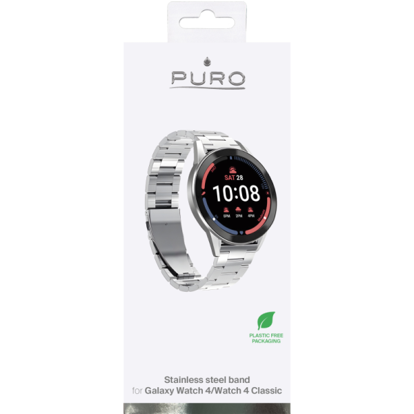 Puro Stainless Steel Band Galaxy Watch 4/4 Classic - Silver - Image 4