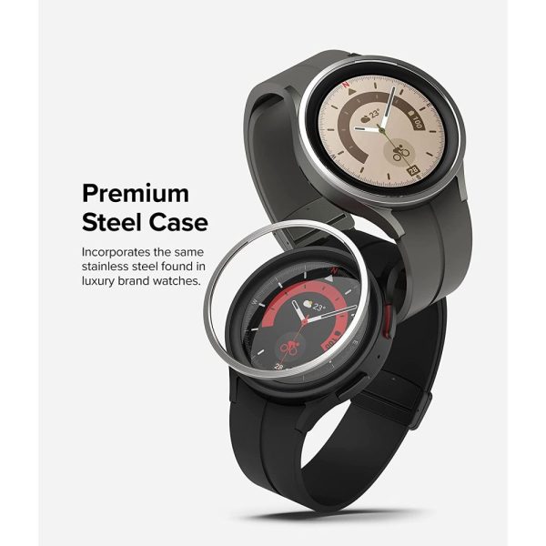Ringke Galaxy Watch 5 Pro (45mm) Skal Bezel Styling - Silver - Image 2
