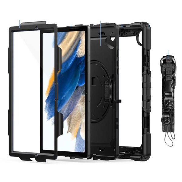 Solid 360 Skal Galaxy Tab A8 10.5 - Svart - Image 2