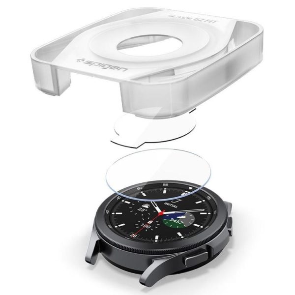 Spigen 2-Pack Härdat Glas Galaxy Watch 4 Classic 46mm - Transparent - Image 3