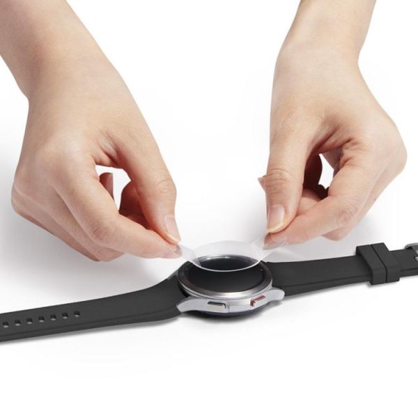 Spigen 3-Pack Slim Härdat glas Galaxy Watch 4 42mm - Transparent - Image 4