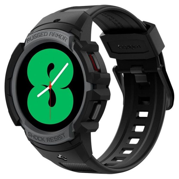 Spigen Galaxy Watch 4/5 (44mm) Strap Rugged Armor Pro - Charcoal Grå