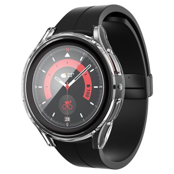 Spigen Galaxy Watch 5 Pro (45mm) Skal och Härdat glas - Crystal Clear - Image 3