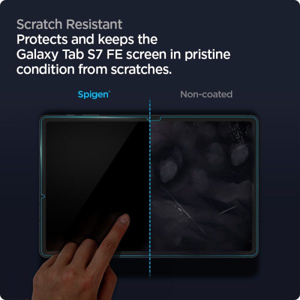Spigen - Glas.Tr EZ Fit Härdat Glas Galaxy Tab S7 FE 5G 12.4 - Image 3