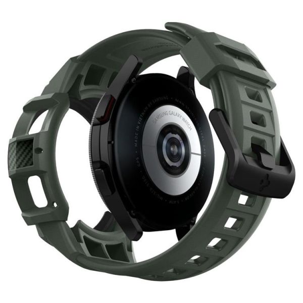 Spigen Rugged Armor Pro Strap Galaxy Watch 4 (46mm) - Militär Grön - Image 2