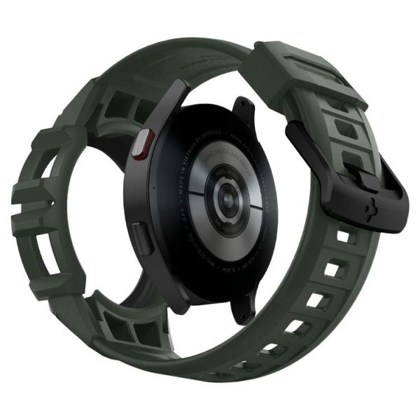 Spigen Rugged Armor Pro Strap Galaxy Watch 4/5 (44mm) - Militär Grön - Image 2
