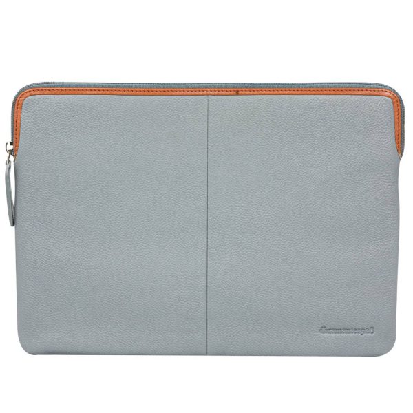 Dbramante1928 Skagen Pro Pebbled Grey Leather Sleeve Macbook Pro 13" / Macbook Air 13"