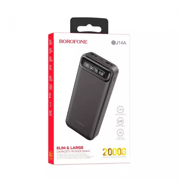 Borofone BJ14A Freeway Powerbank 20000mAh – Black