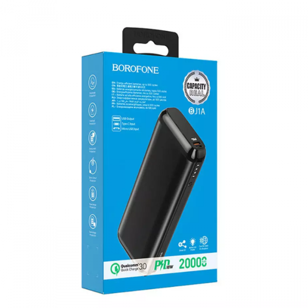 Borofone BJ1A Olymp Powerbank 20000mAh – Black